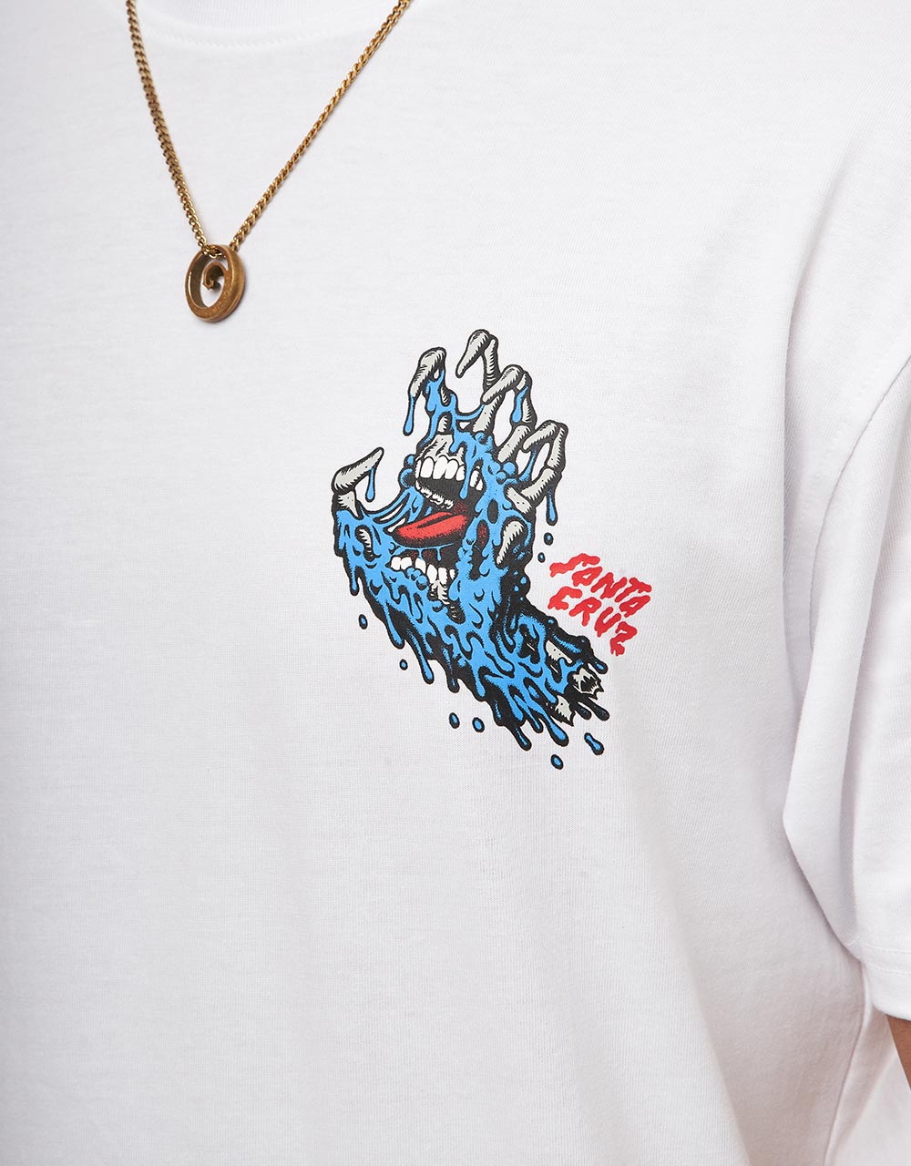 Santa Cruz Melting Hand T-Shirt - White