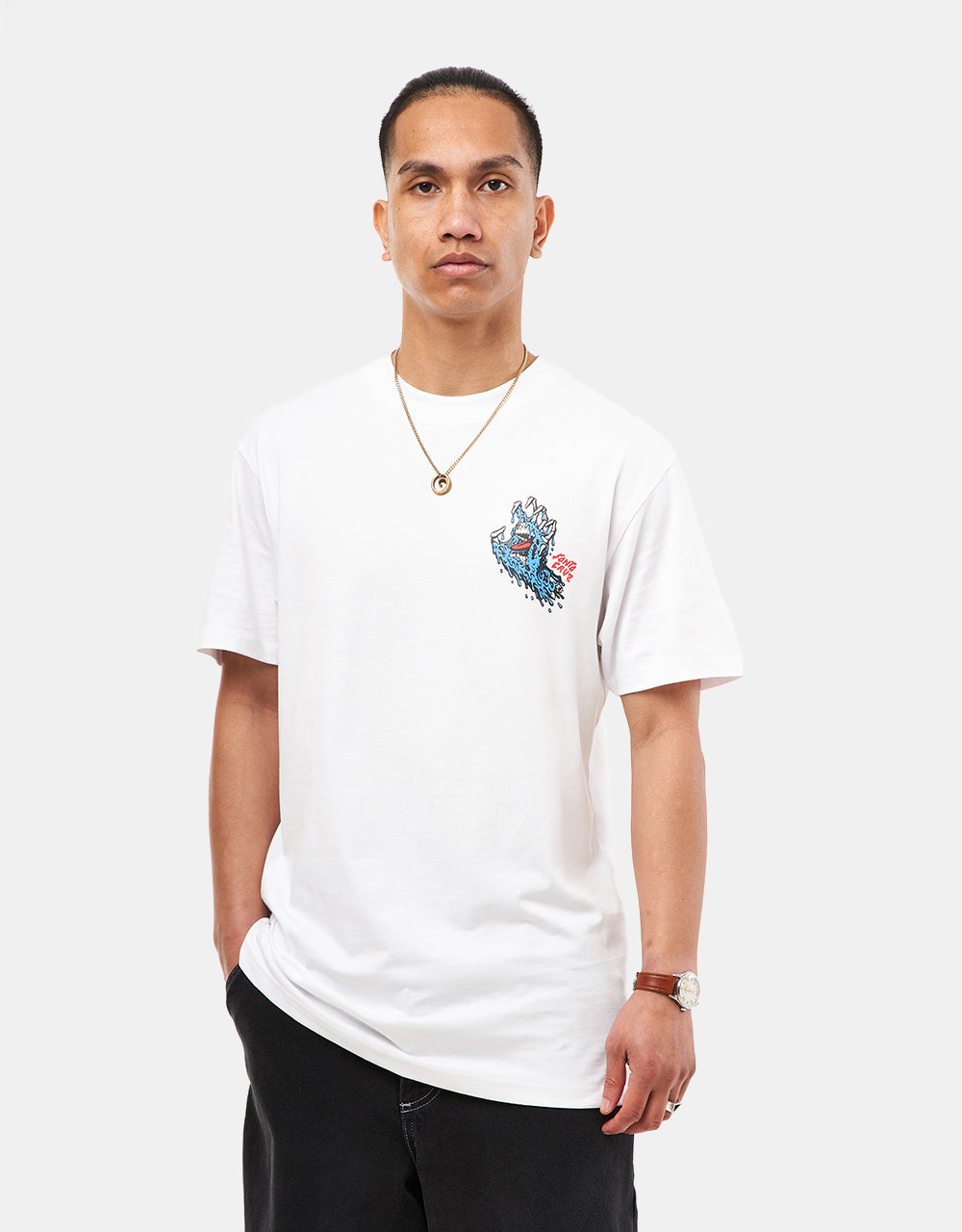 Santa Cruz Melting Hand T-Shirt - White