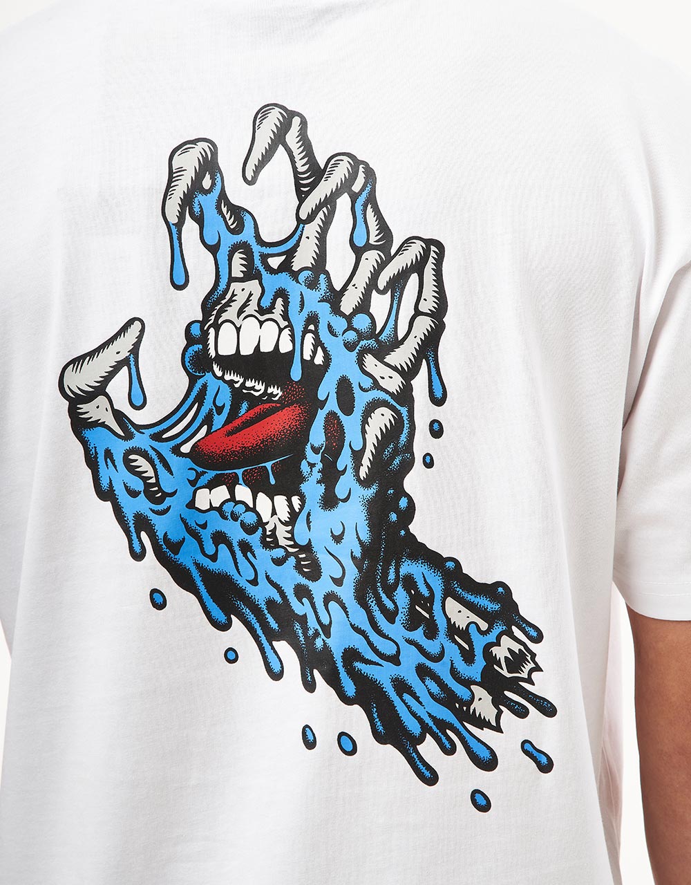 Camiseta Santa Cruz Melting Hand - Blanco