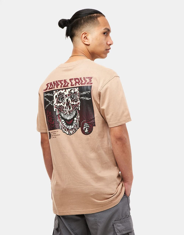 Camiseta Santa Cruz Toxic Skull - Gris pardo