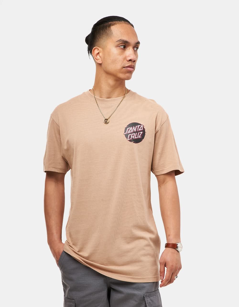 Santa Cruz Toxic Skull T-Shirt - Taupe