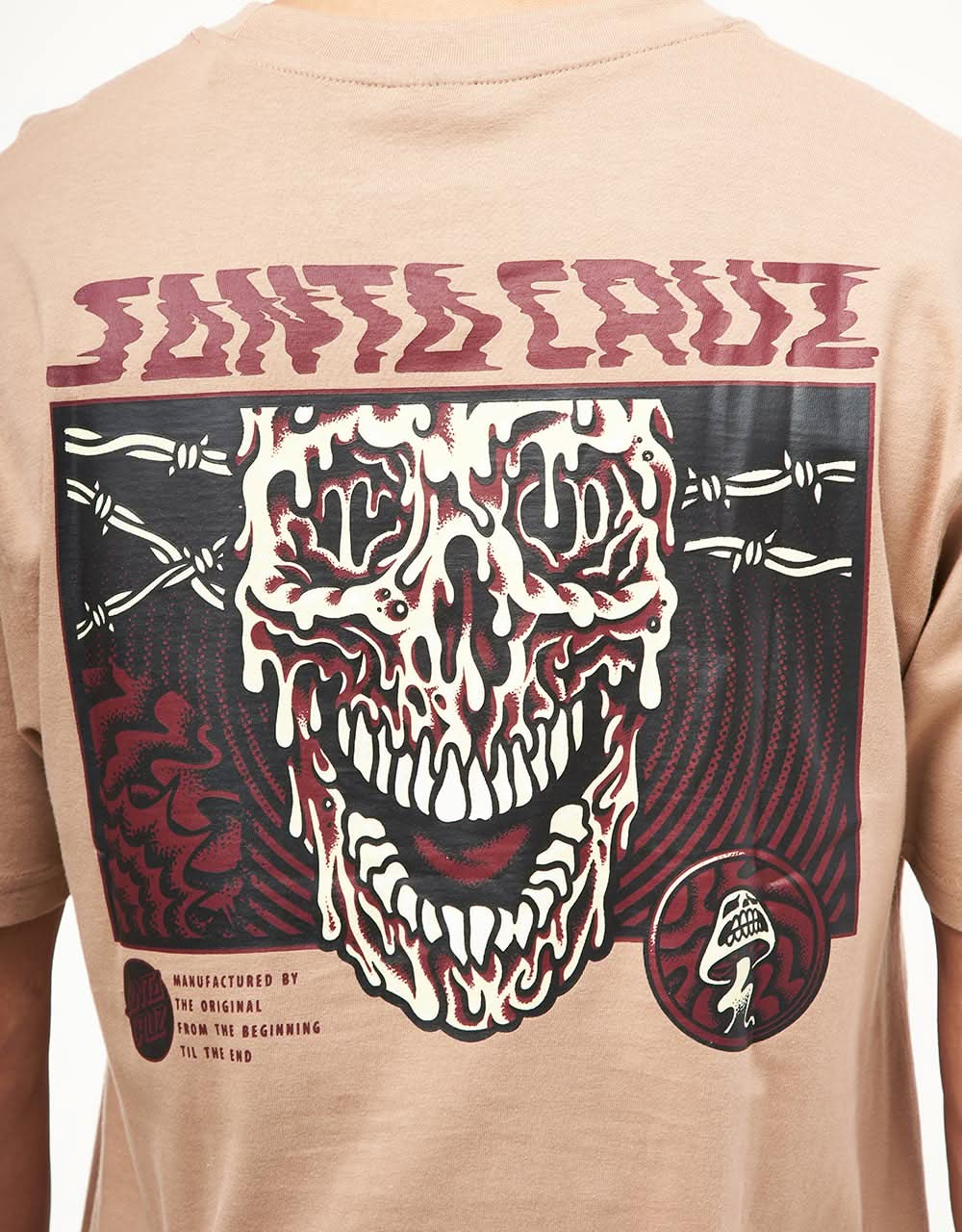 Camiseta Santa Cruz Toxic Skull - Gris pardo