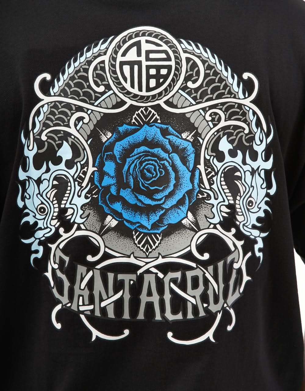 T-shirt Santa Cruz Dressen Rose Crew One - nera