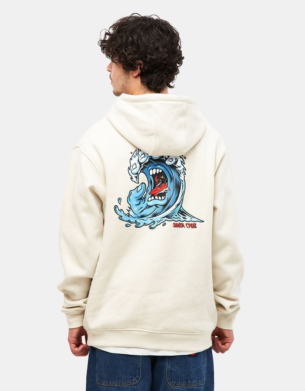 Santa Cruz Screaming Wave Pullover Hoodie - Light Grey