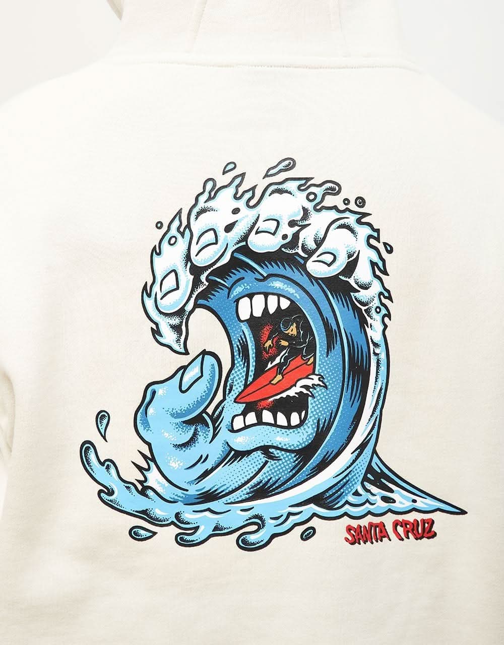 Santa Cruz Screaming Wave Pullover Hoodie - Light Grey