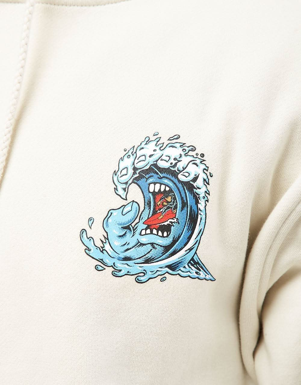 Santa Cruz Screaming Wave Pullover Hoodie - Light Grey