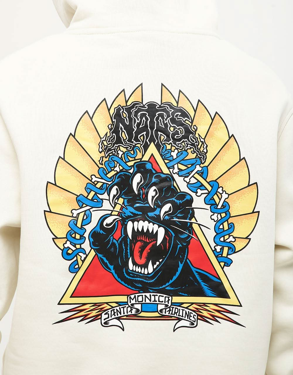 Santa Cruz Natas Screaming Panther Pullover Hoodie – Hellgrau