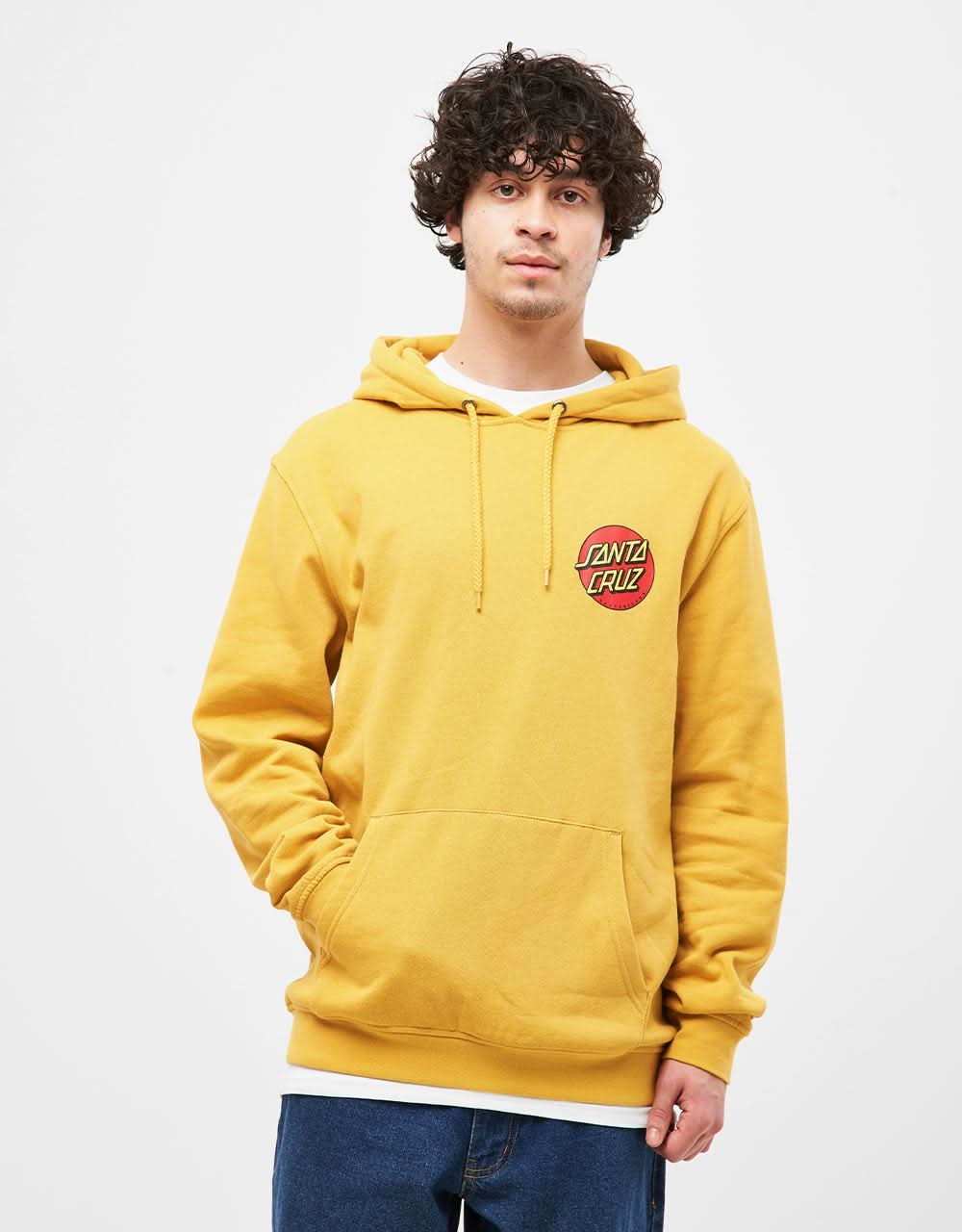 Santa Cruz Classic Dot Chest Pullover Hoodie – Altgold