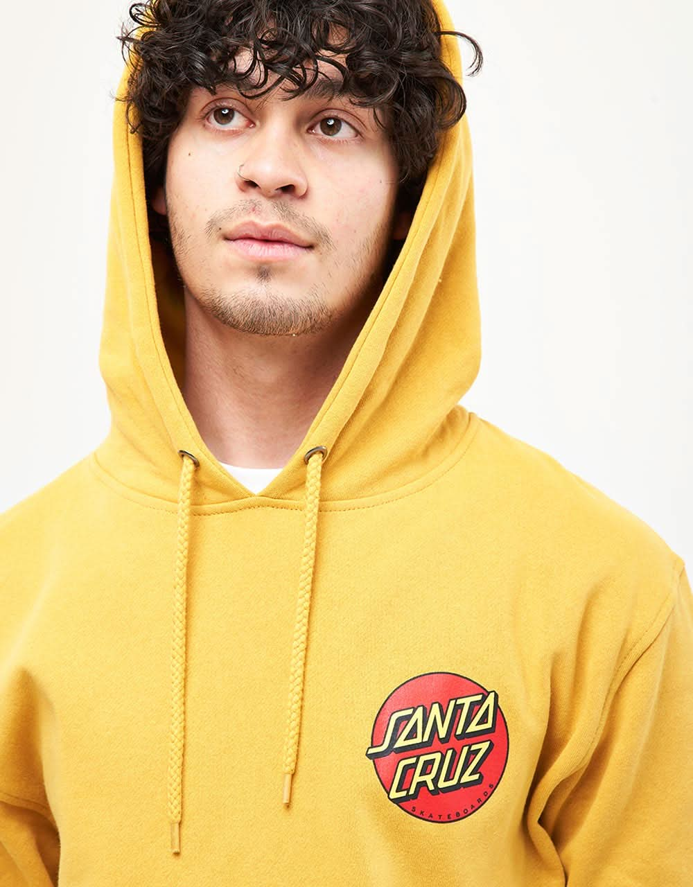 Santa Cruz Classic Dot Chest Pullover Hoodie – Altgold