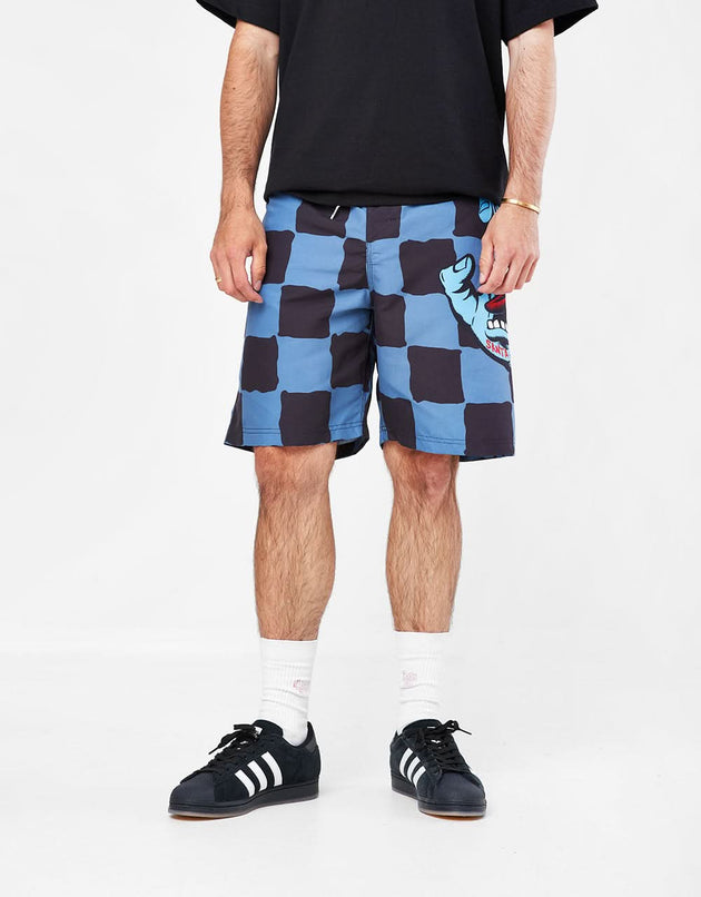 Boardshort Santa Cruz Screaming Hand - Dusty Blue Check