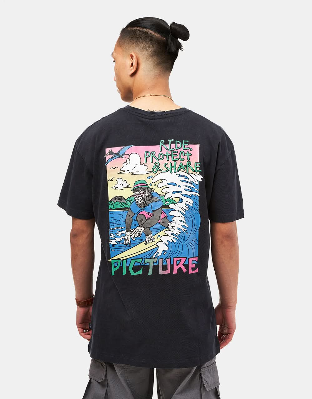 Picture Tsunami Organic T-Shirt - Black Washed