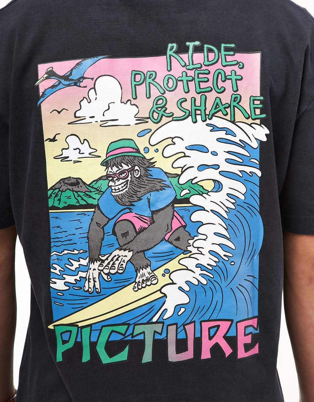 Picture Tsunami Bio-T-Shirt – Schwarz verwaschen