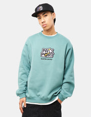 Pass Port Master~Sound Embroidered Sweater - Washed Out Teal