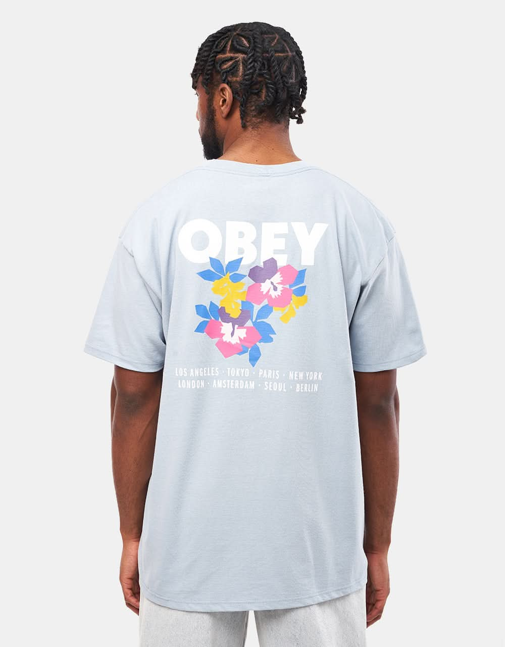 Obey Floral Garden T-Shirt - Good Grey