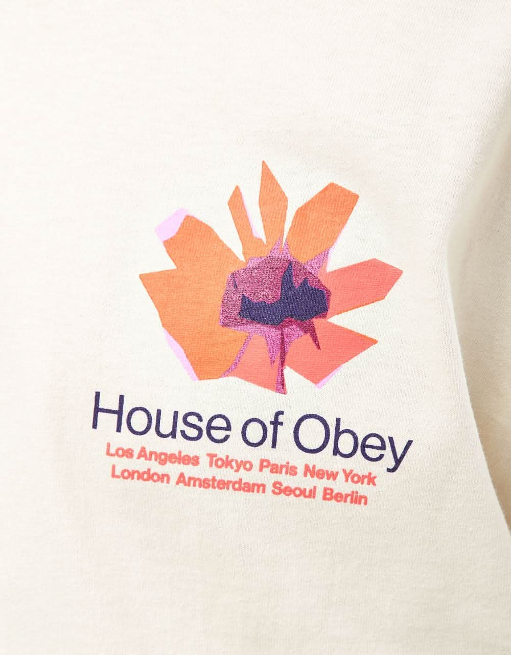 Obey House Of Floral T-Shirt - Cream