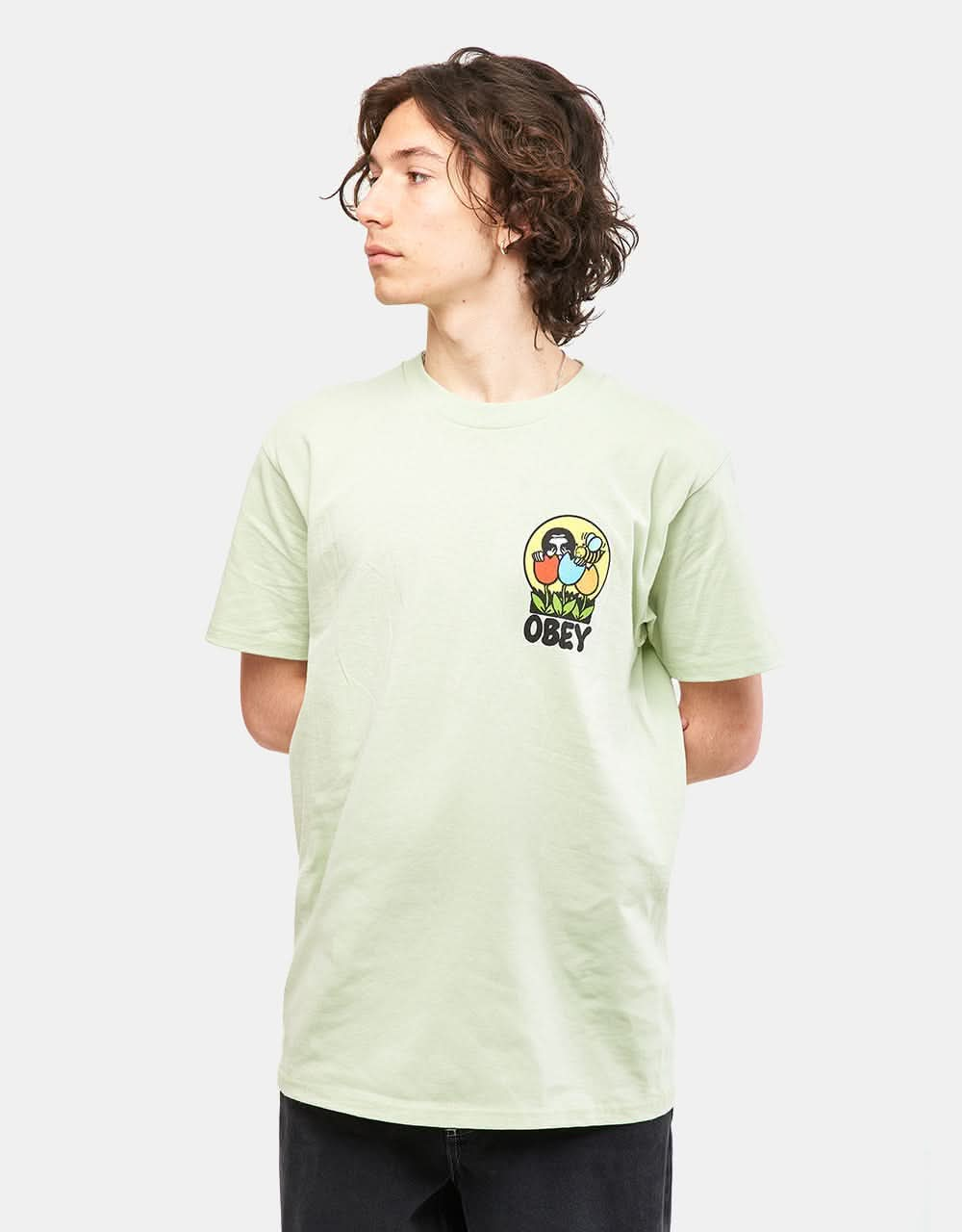 Obey Was Here T-Shirt - Cucumber