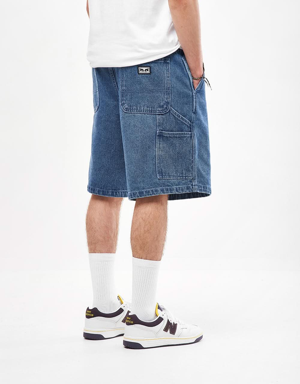 Obey Bigwig Denim Carpenter Short - Light Indigo