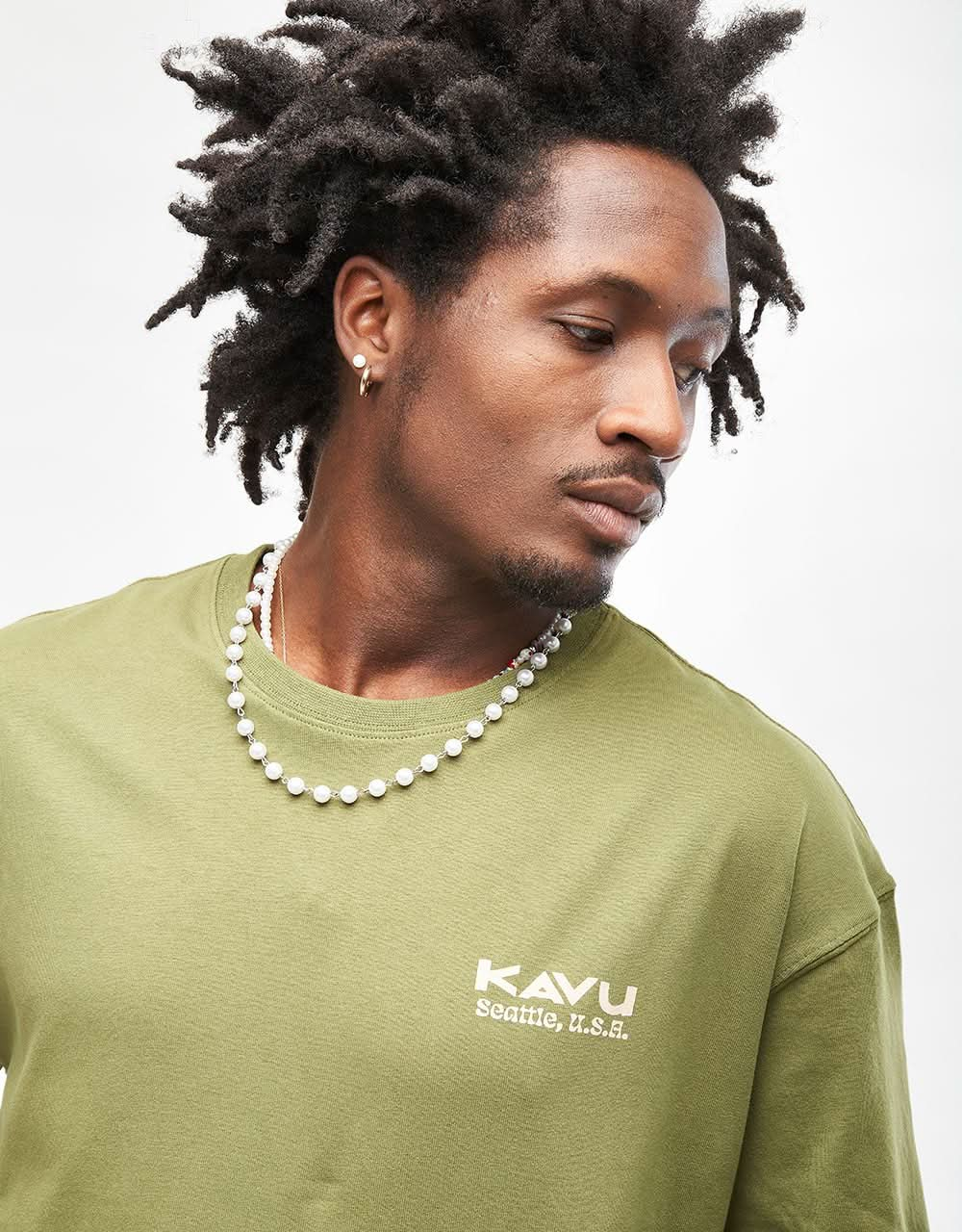 T-shirt Kavu Botanical Society - Verde muschio