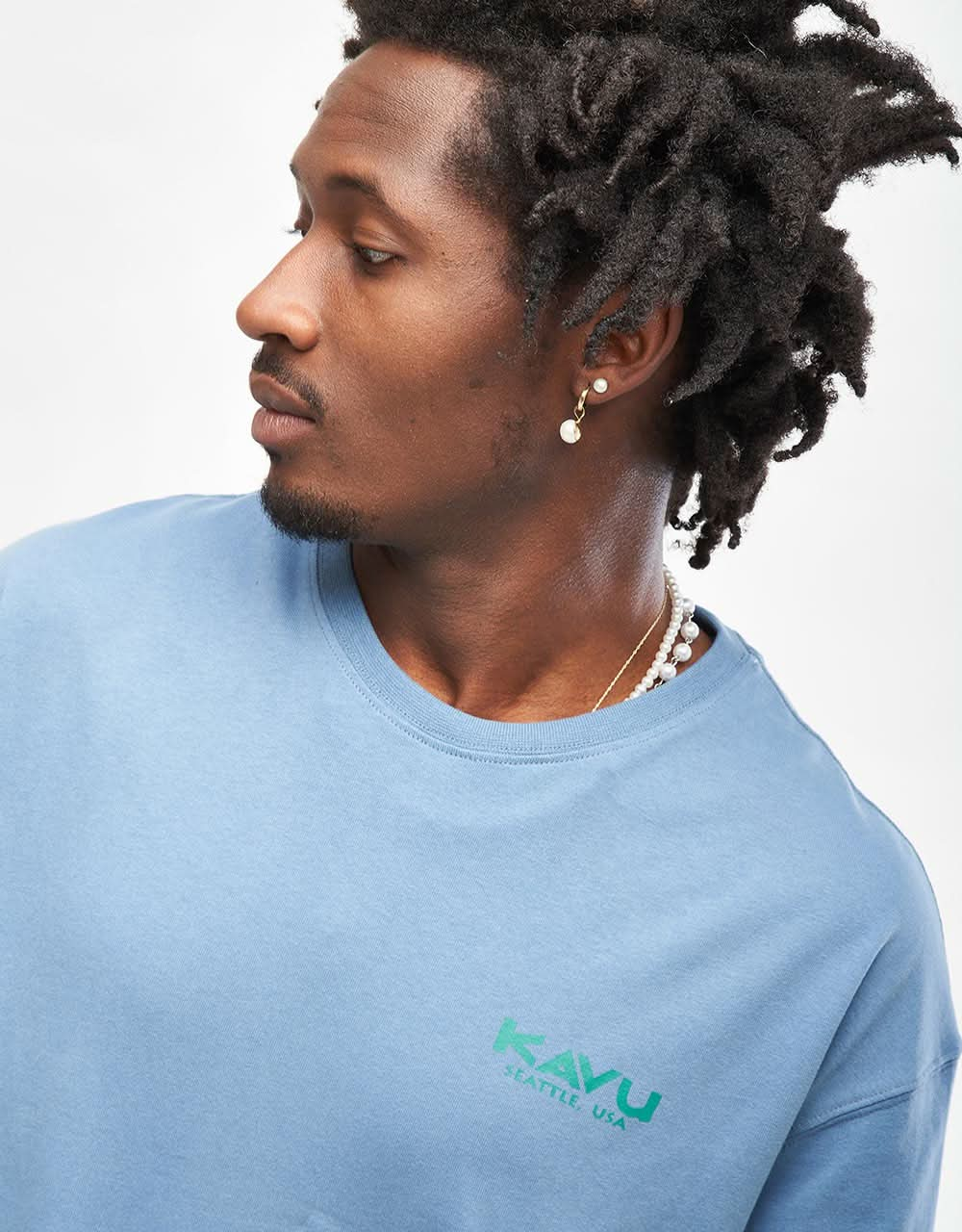 Kavu Chalk Marks Tee T-Shirt - Bleu Coronet