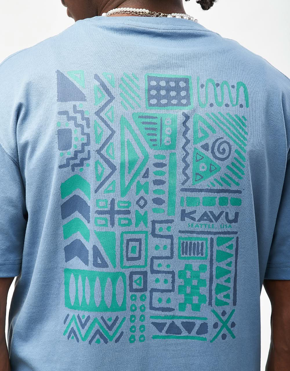 Kavu Chalk Marks Tee T-Shirt - Bleu Coronet