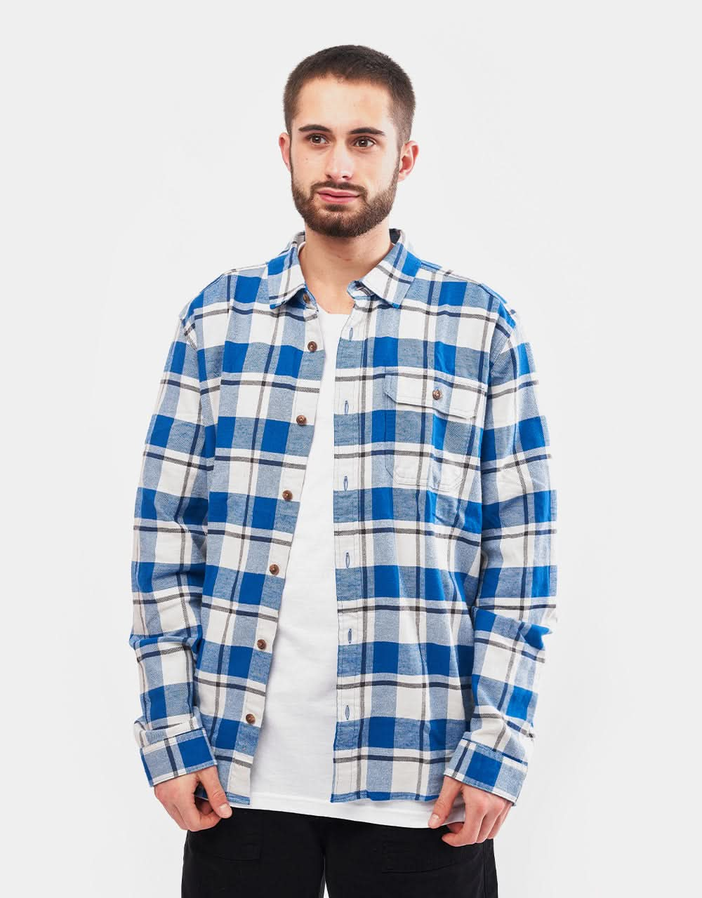 Patagonia Lightweight L/S Fjord Flannel Shirt - Captain: Endless Blue