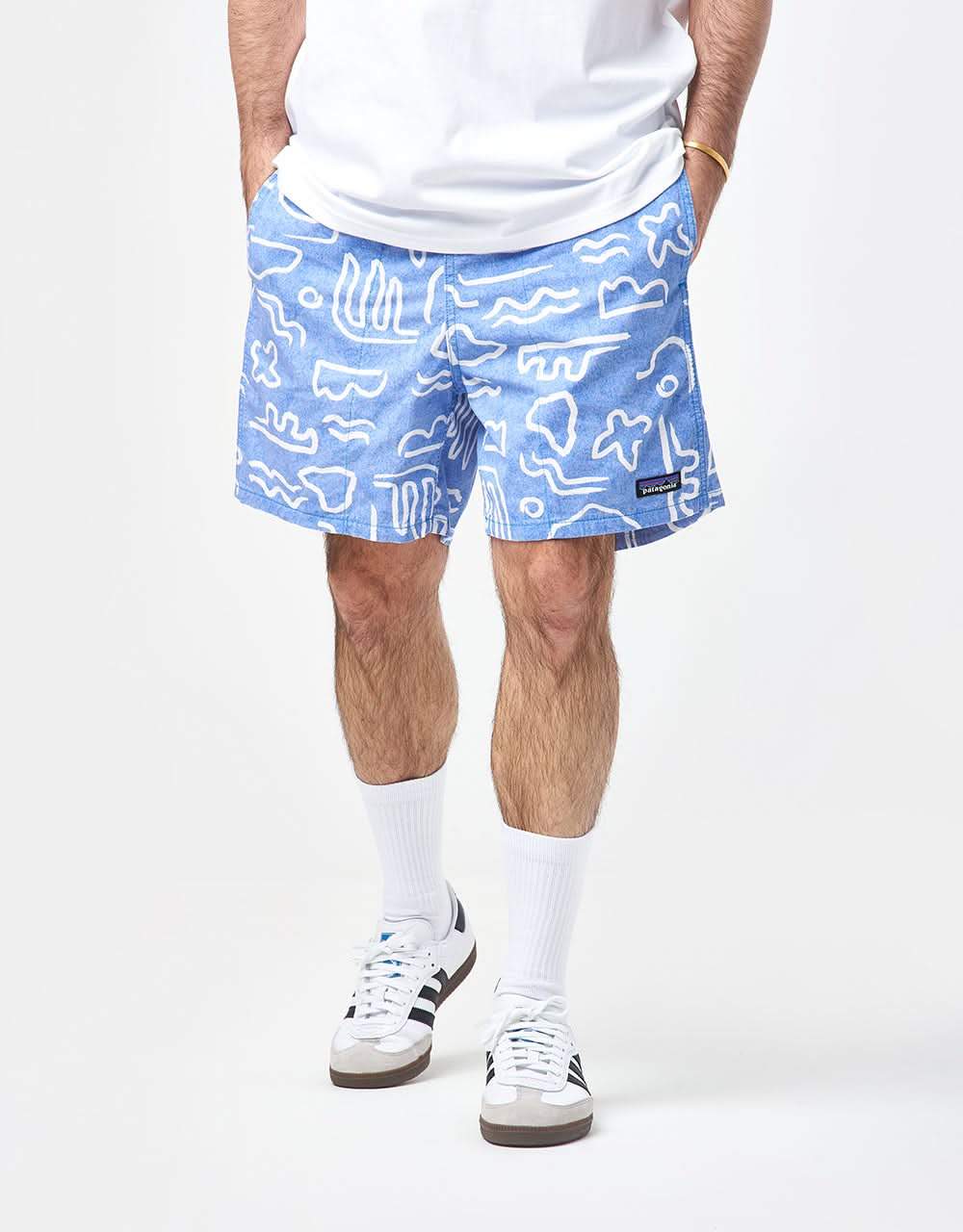 Patagonia Funhoggers Short - Isole del Canale: Vessel Blue