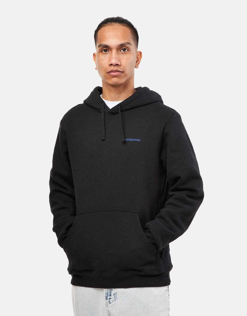 Patagonia Boardshort Logo Uprisal Pullover Hoodie - Ink Black