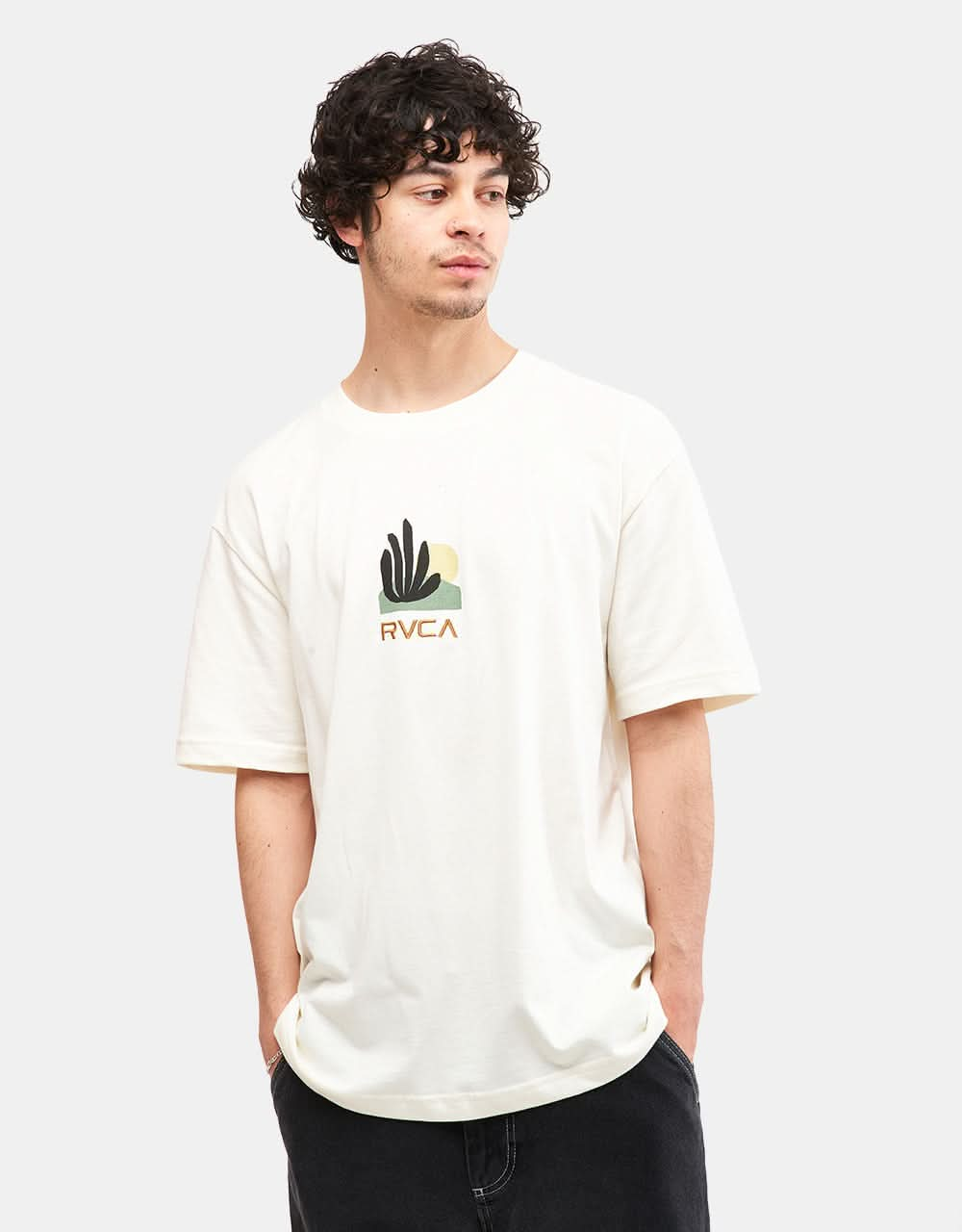 RVCA Paper Cuts T-Shirt - Antique White