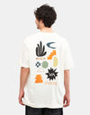 RVCA Paper Cuts T-Shirt - Antique White