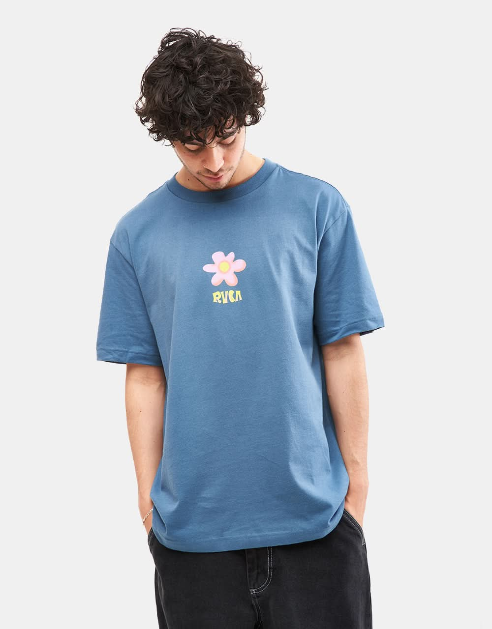 Camiseta RVCA Hand Picked - Azul Frío