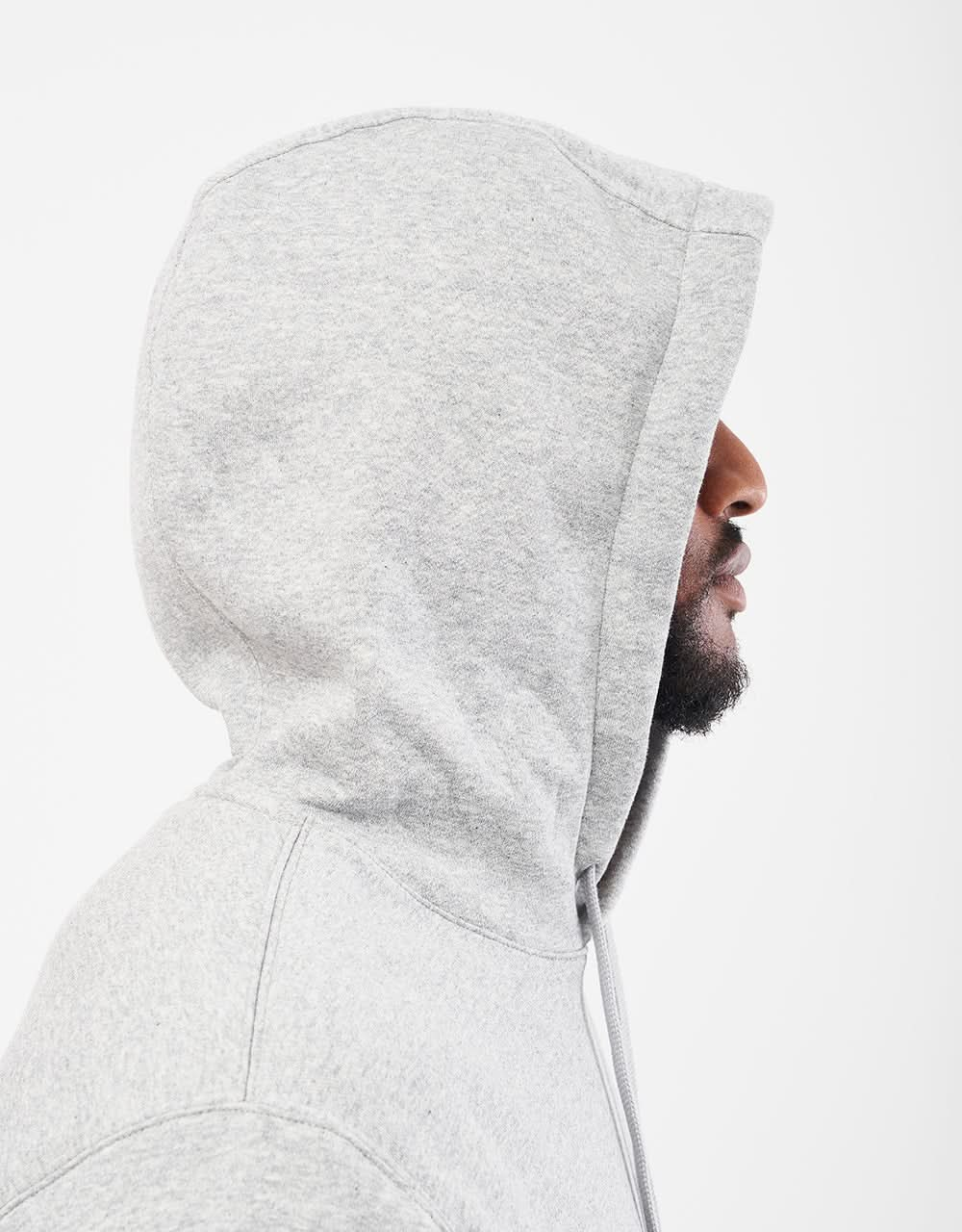 Nike Club Pullover Hoodie - Dark Heather Grey Heather/White