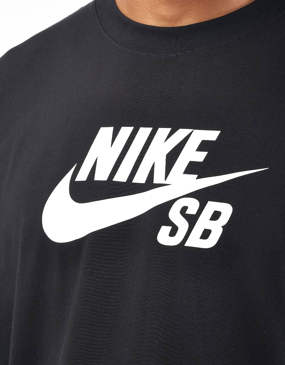 Nike SB T-shirt avec logo central - Noir/Blanc