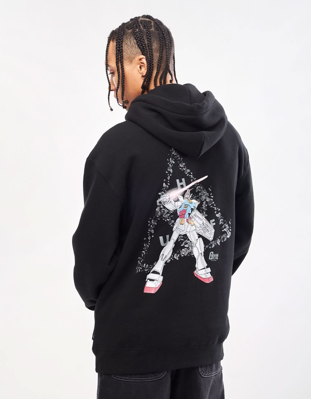 HUF x Mobile Suit Gundam Triple Triangle EXKLUSIV Pullover Hoodie – Schwarz