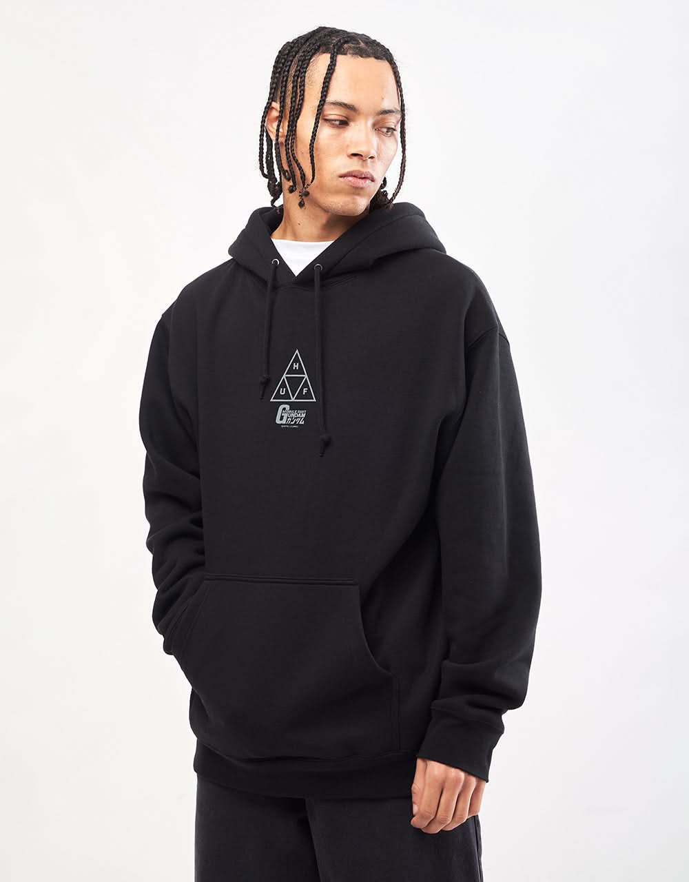 HUF x Mobile Suit Gundam Triple Triangle EXCLUSIVE Pullover Hoodie - Black