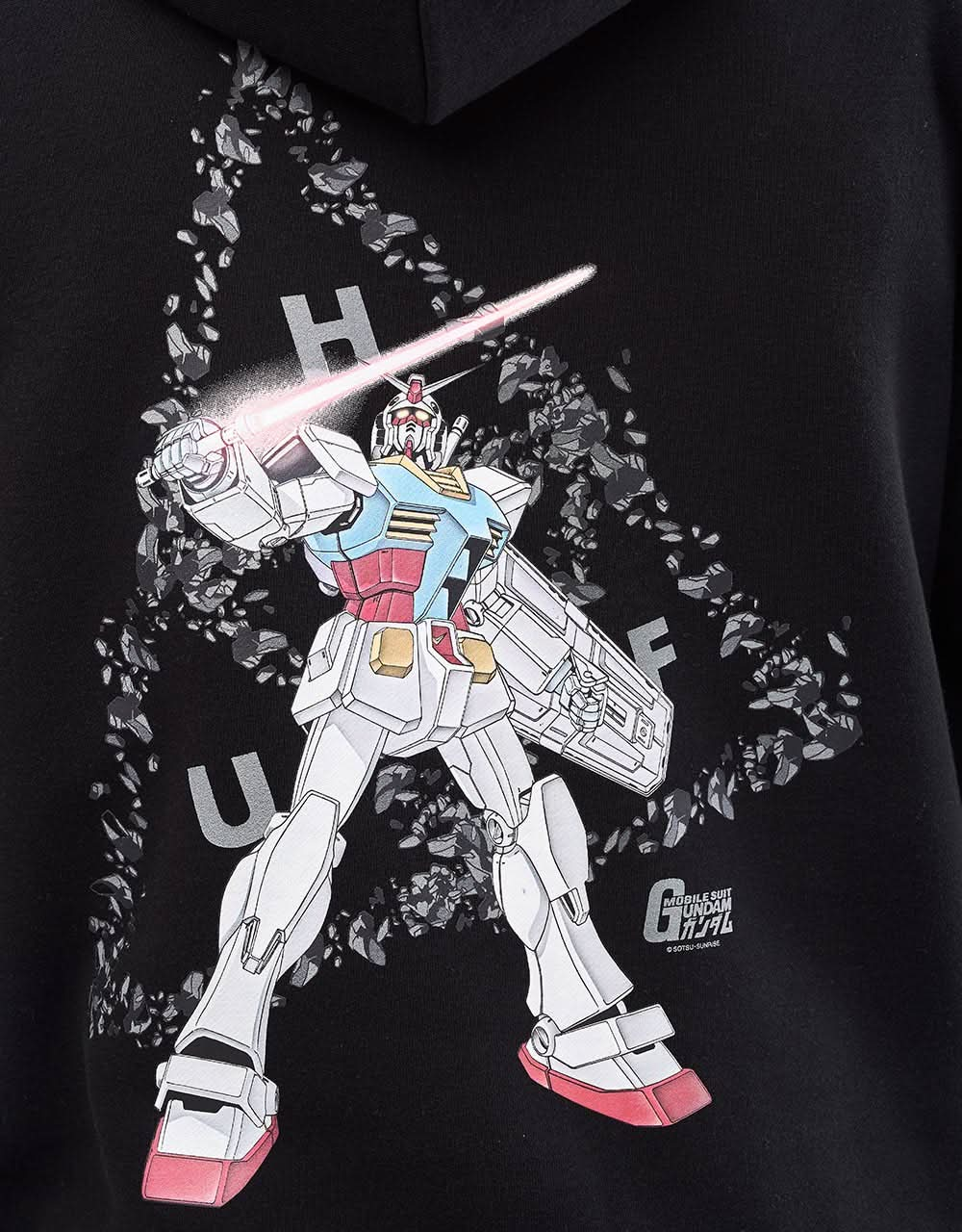 HUF x Mobile Suit Gundam Triple Triangle EXKLUSIV Pullover Hoodie – Schwarz