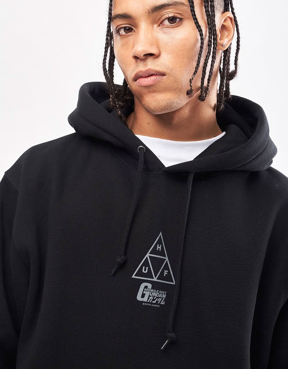 HUF x Mobile Suit Gundam Triple Triangle EXKLUSIV Pullover Hoodie – Schwarz