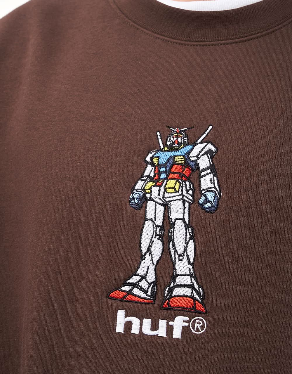 HUF x Mobile Suit Gundam '79 EXCLUSIVE Crewneck - Chocolate