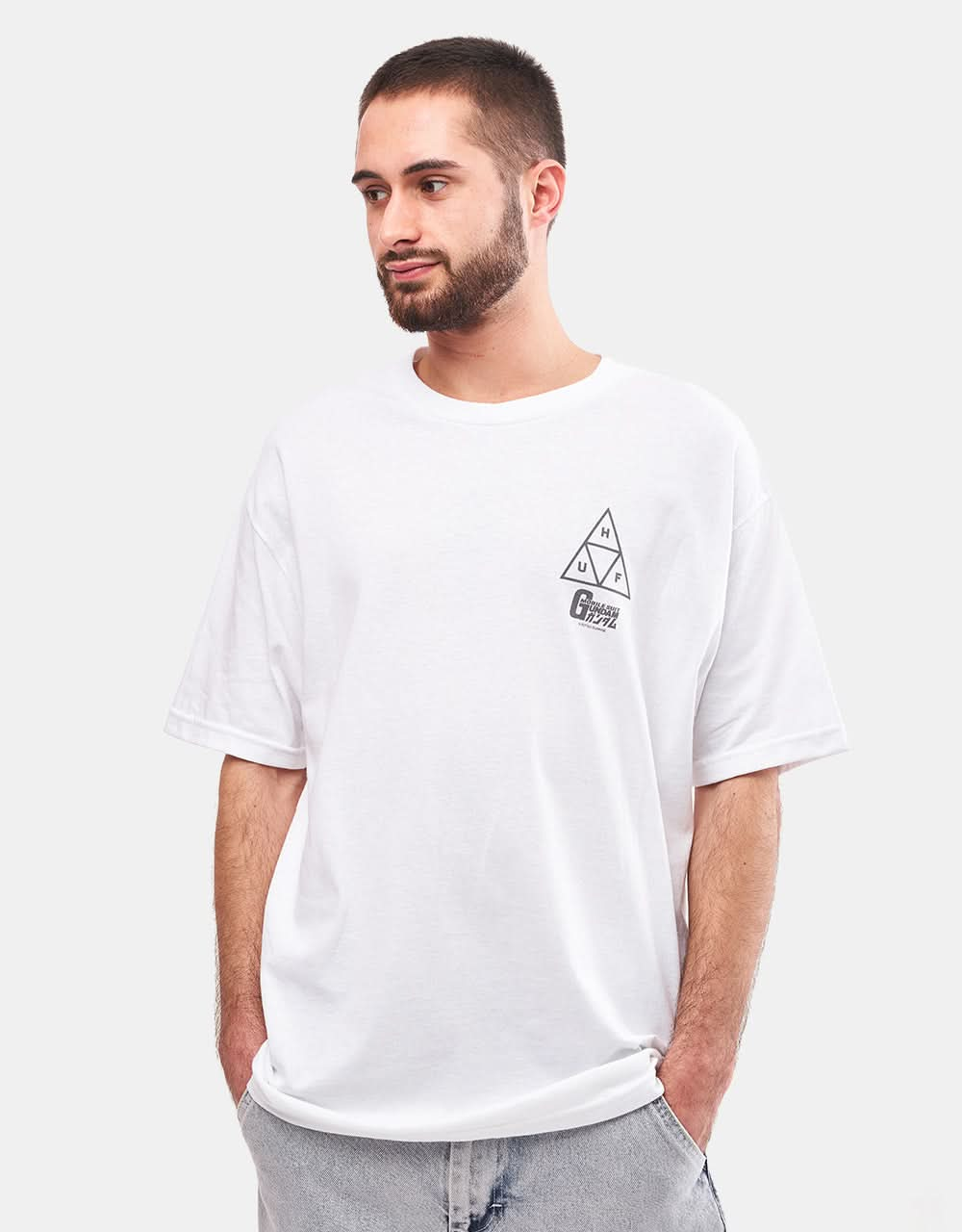 HUF x Mobile Suit Gundam Triple Triangle EXKLUSIVES T-Shirt – Weiß