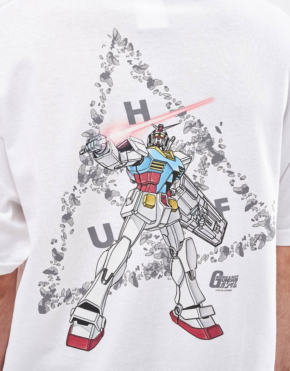 HUF x Mobile Suit Gundam Triple Triangle EXKLUSIVES T-Shirt – Weiß