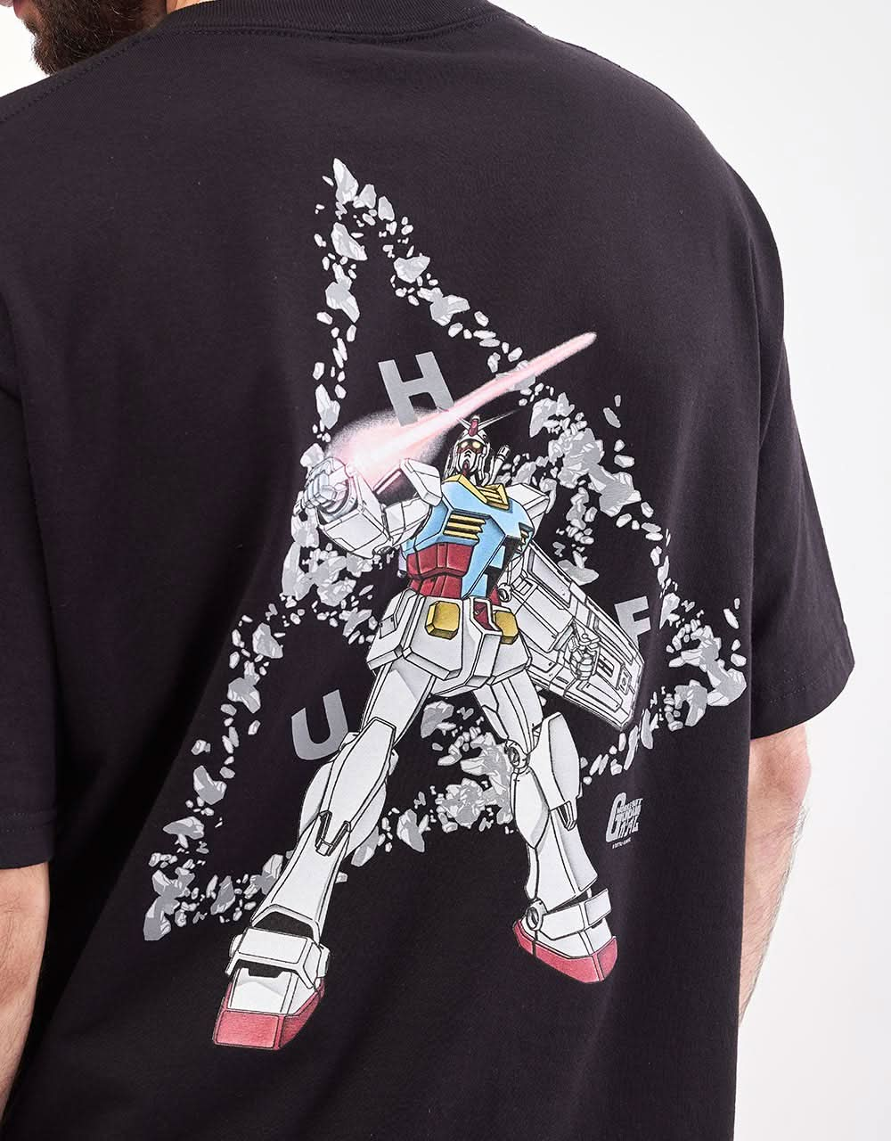 HUF x Mobile Suit Gundam Triple Triangle T-Shirt EXCLUSIF - Noir