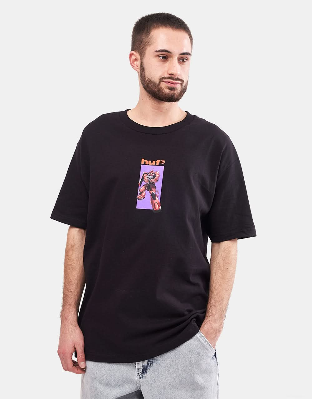 Camiseta EXCLUSIVA HUF x Mobile Suit Gundam Chars Zaku - Negro