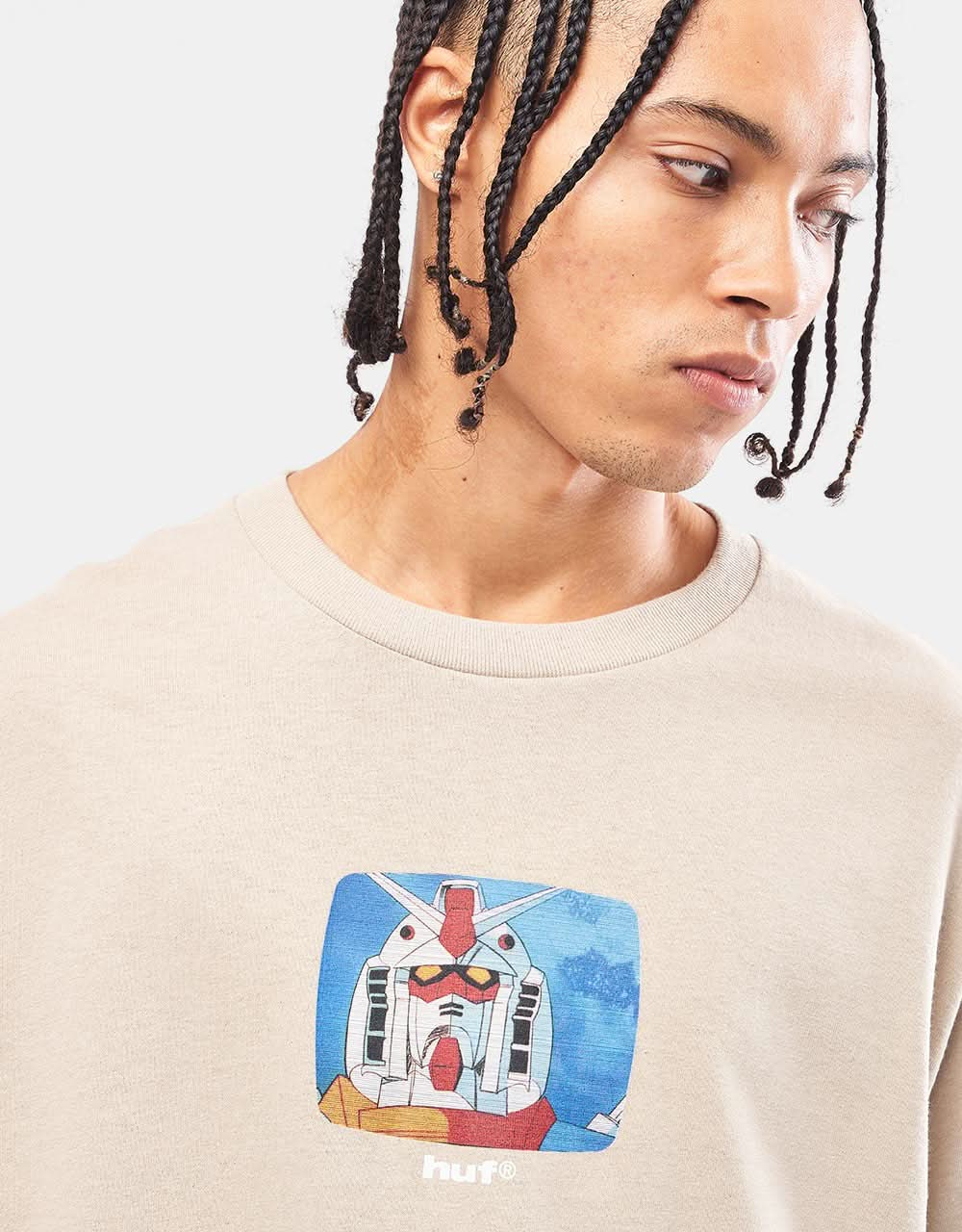 HUF x Mobile Suit Gundam Scanline EXCLUSIVE T-Shirt - Sand