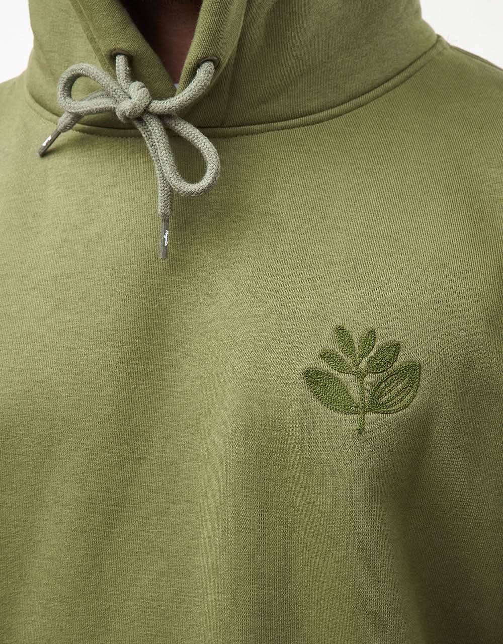 Magenta Embro Pullover Hoodie - Khaki