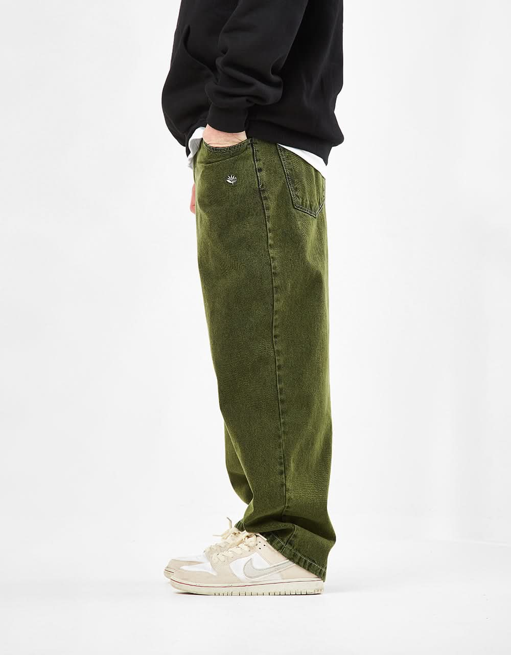 Magenta OG Stitch Denim Pant - Green Denim