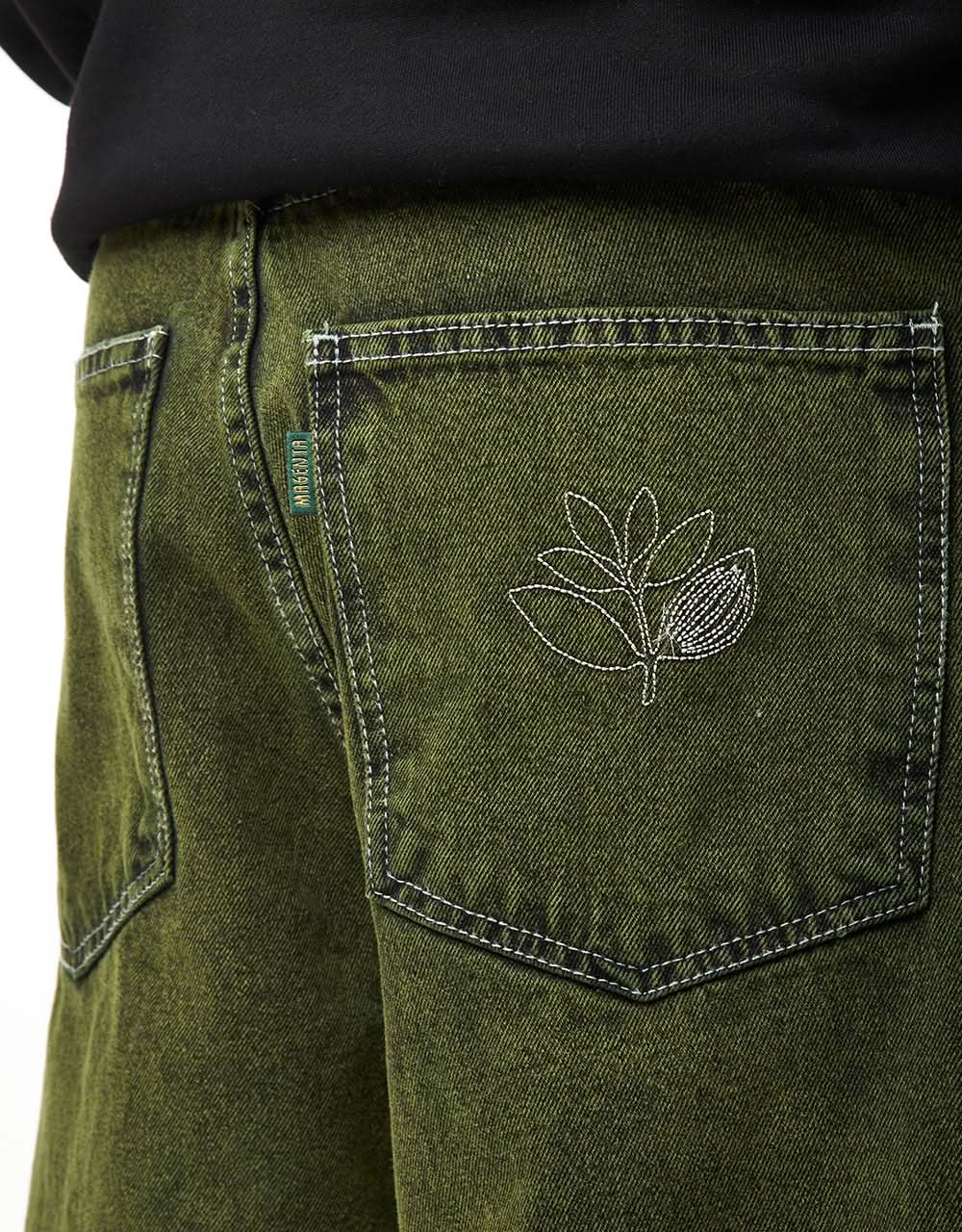 Magenta OG Stitch Denim Pant - Green Denim