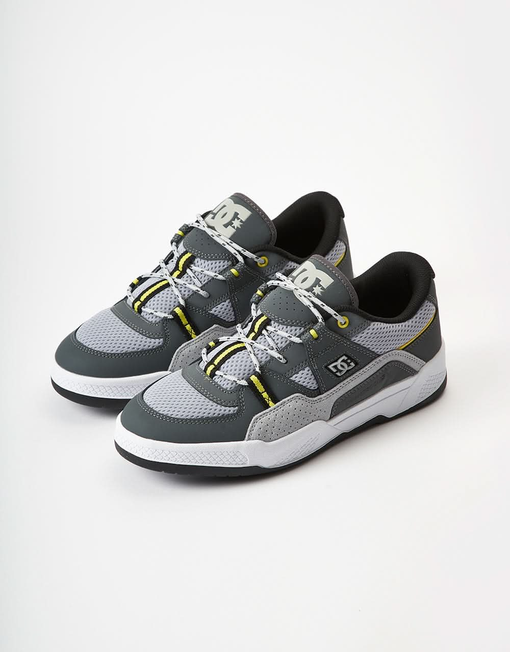 DC Construct Skate Shoes - White/Grey/Yellow