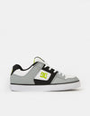 DC Pure Skate Shoes - White/Lime