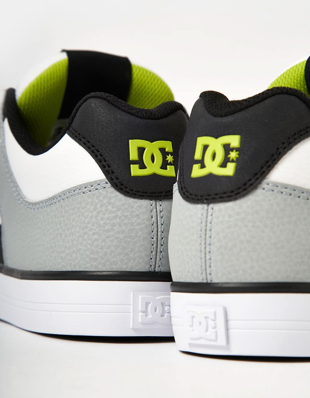 DC Pure Skate Shoes - White/Lime