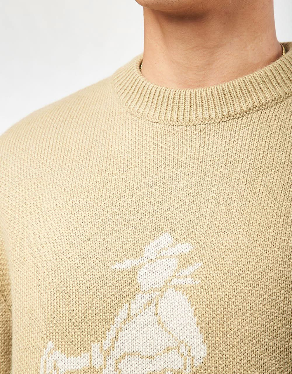 Route One Rodeo Knitted Sweater - Wheat/Natural