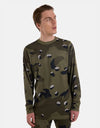 Burton Midweight Base Layer Crewneck Top - Forest Moss Cookie Camo